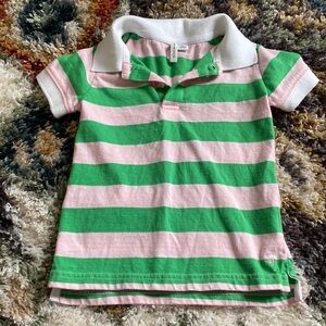 Janie and Jack 2T pink green polo